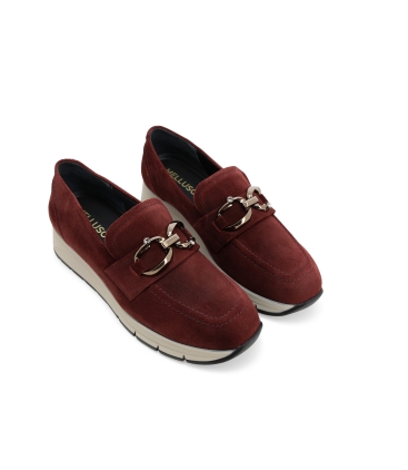 Mocassini donna in camoscio morbidissimi bordo r25089