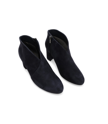 Stivaletto donna in camoscio comodi blu navy z420z