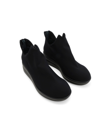 Stivaletti donna in tessuto comodo nero r25627z