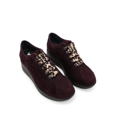 Sneakers donna in camoscio comode bordo r25656z