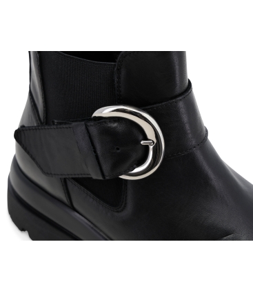 Stivaletti donna in pelle con fibbia r45393